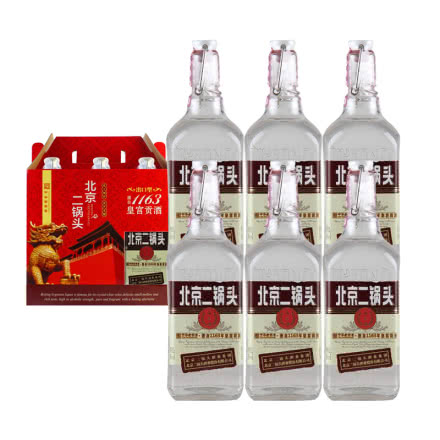 50°永丰北京二锅头出口型小方瓶 清香型白酒 500ml* 6（礼盒装）