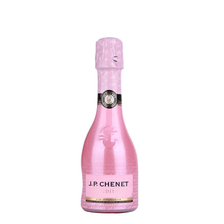 法国进口红酒 香奈（J.P.CHENET）冰爽半干型桃红起泡葡萄酒 200ml