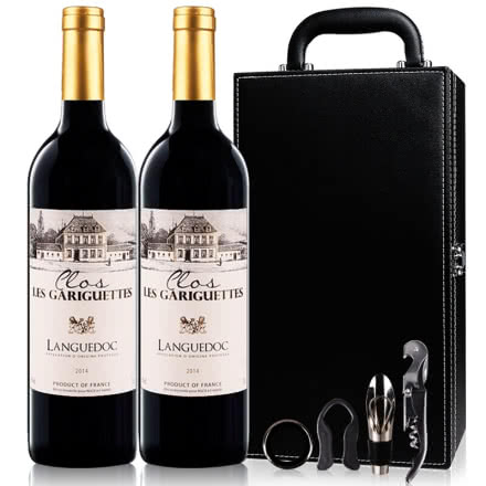 法国AOC红酒 原瓶进口 朗格多克歌瑞特干红葡萄酒750ml（2瓶装）