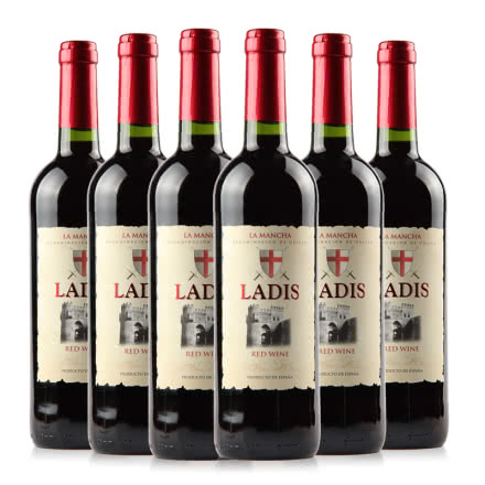 西班牙兰缔斯（LADIS）丹魄干红葡萄酒750ml（6瓶装）