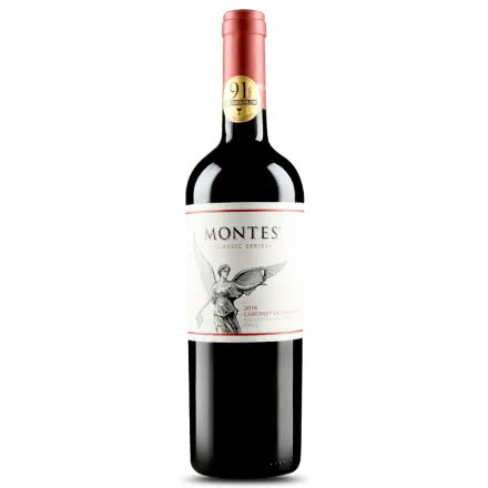 蒙特斯红酒 智利原瓶进口 蒙特斯经典系列赤霞珠干红葡萄酒 750ml