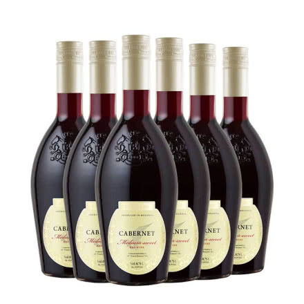 波斯塔瓦(Bostavan)摩尔多瓦原瓶进口红酒梅洛半甜干红葡萄酒750ml(6瓶)整箱