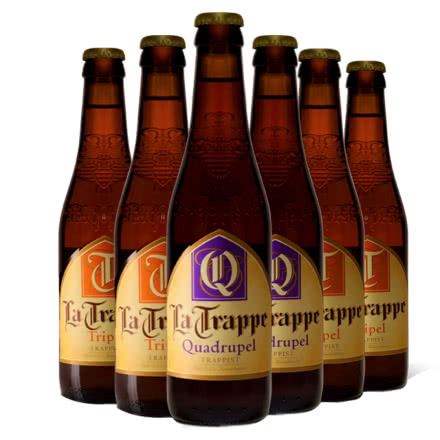 进口啤酒 荷兰修道院 La Trappe 双料三料四料啤酒组合330ml*6