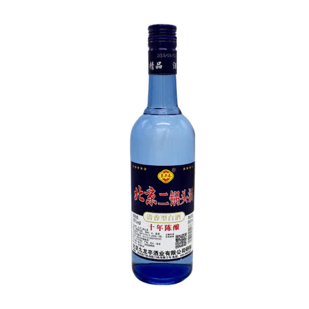 北京二锅头43°清香型白酒蓝瓶单瓶500ml