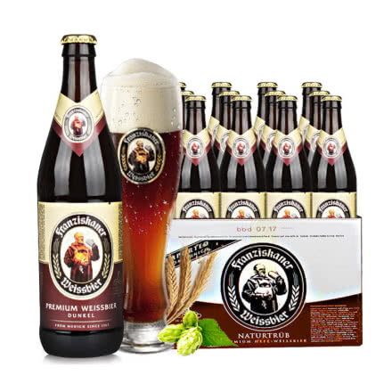 德国风味啤酒范佳乐（原教士）小麦黑啤酒450ml（24瓶）