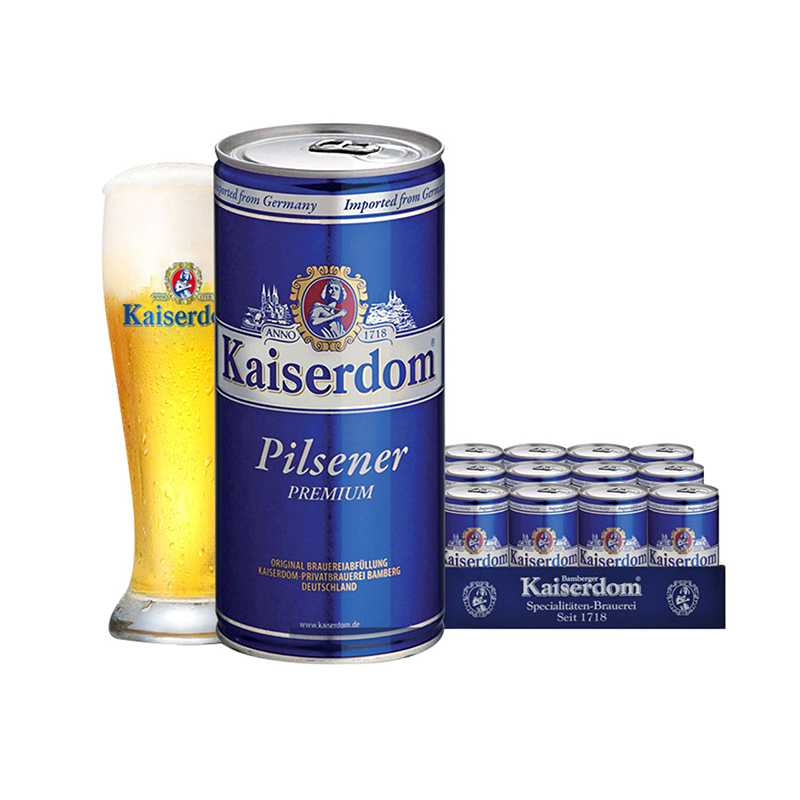 德国原装进口Kaiserdom德国进口黄啤酒1L*12罐装