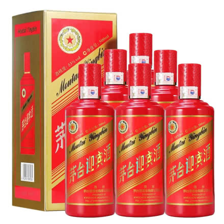 53°茅台迎宾酒（中国红）500ml(2017-2018年)6瓶装