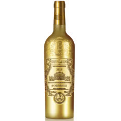 法国进口红酒德望圣堡公爵干红葡萄酒原酒进口雕花重型瓶750ml（金瓶）