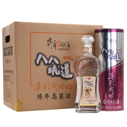 【2014年老酒】45°台湾八八坑道高粱酒马到成功白酒整箱600ml（6瓶装）