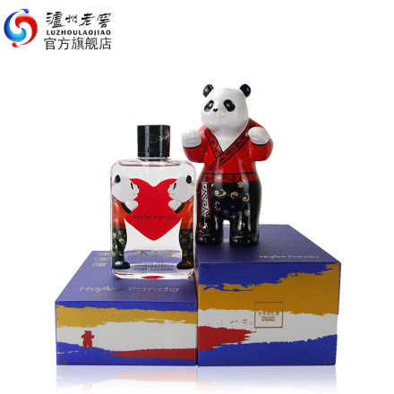 【酒厂直营】52度百调·HeartPanda熊猫（汉儿）125ml+熊猫摆件组合 泸州老窖