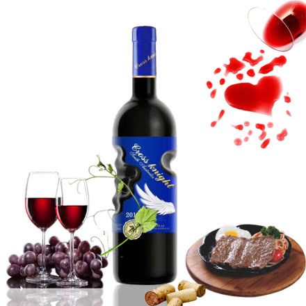 澳大利亚 进口十字骑士西拉干红葡萄酒750ml*1瓶（蓝天使）
