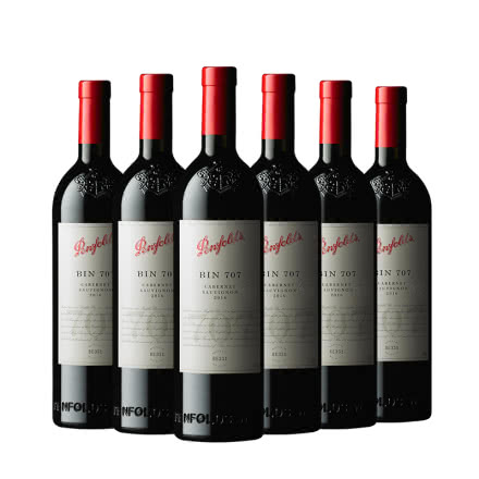 Penfolds奔富BIN707赤霞珠红葡萄酒 澳洲原瓶进口礼盒装750ml*6瓶整箱装