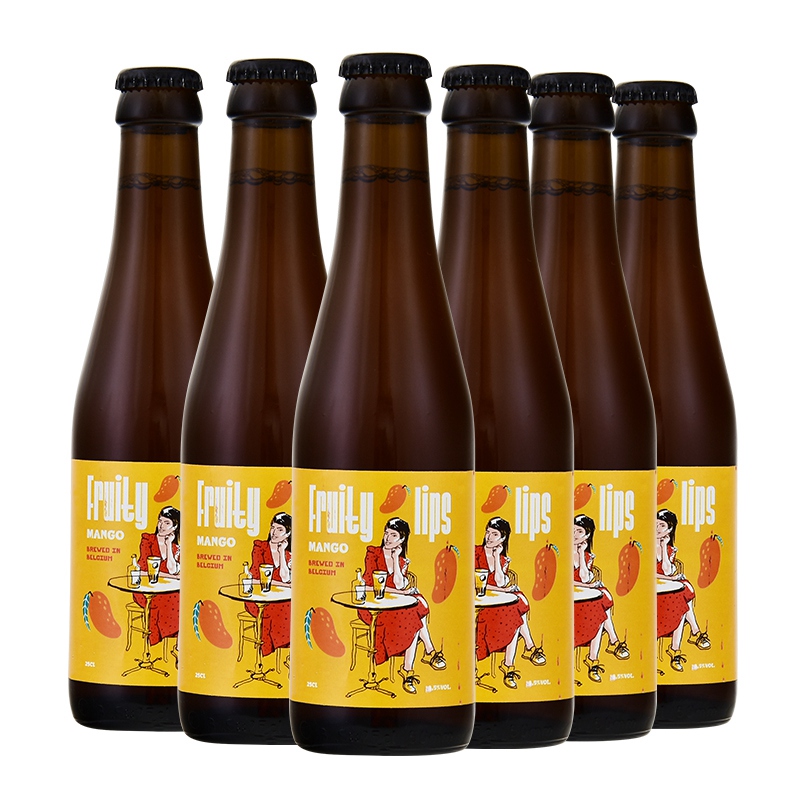 茱莉果啤 芒果口味啤酒250ml*6瓶 比利时进口精酿瓶装啤酒