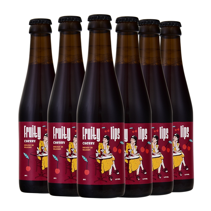茱莉果啤 樱桃口味啤酒250ml*6瓶 比利时进口精酿瓶装啤酒
