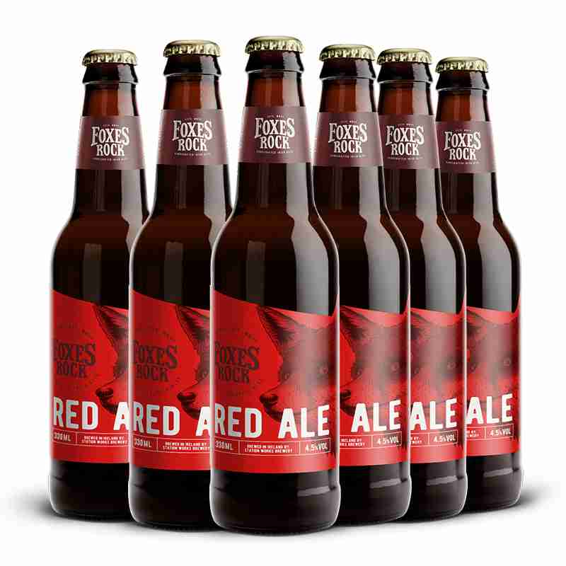 爱尔兰进口岩狐红色艾尔精酿瓶装啤酒330ml（六连包）