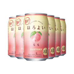 和乐怡（HOROYOI） 三得利 日本进口 预调酒 鸡尾酒 果酒 白桃口味350ml*6罐