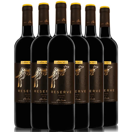 黄尾袋鼠红酒 澳洲进口红酒整箱 黄尾袋鼠珍藏系列葡萄酒750ML*6 黄尾袋鼠珍藏西拉