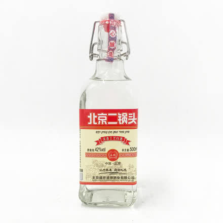 42°北京二锅头方瓶白瓶红标口粮酒清香型白酒500ml