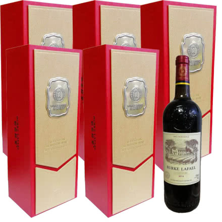 伯克拉斐雅致米黄盒法国原酒进口干红葡萄酒（整箱装750ml*6瓶）