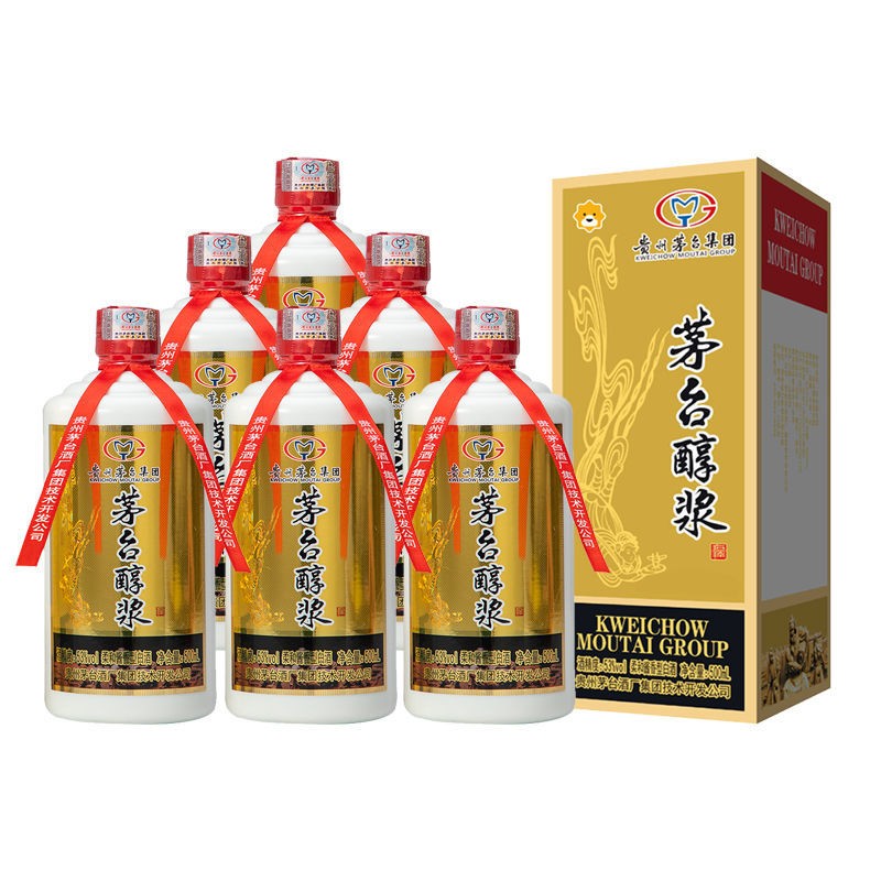 53°贵州茅台酒厂（集团）技术开发公司 茅台醇浆 柔和酱香型白酒整箱500ml*6