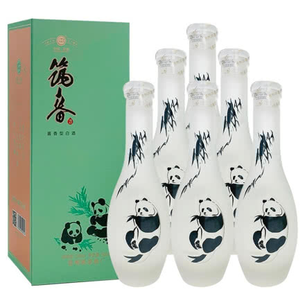 筑春熊猫酒53度500ml酱香型手工盒磨砂瓶白酒 500mlx6瓶装