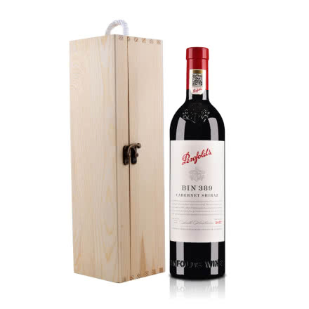澳大利亚奔富Bin389赤霞珠西拉红葡萄酒750ml+木礼盒