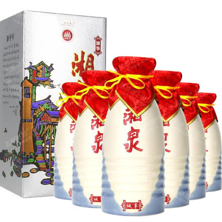 52湘泉城事湘泉酒馥郁香型白酒500ml6瓶整箱