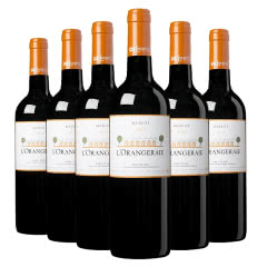 法国原瓶进口红酒 朗格多克产区橙堡美乐干红葡萄酒750ml（6支整箱装）