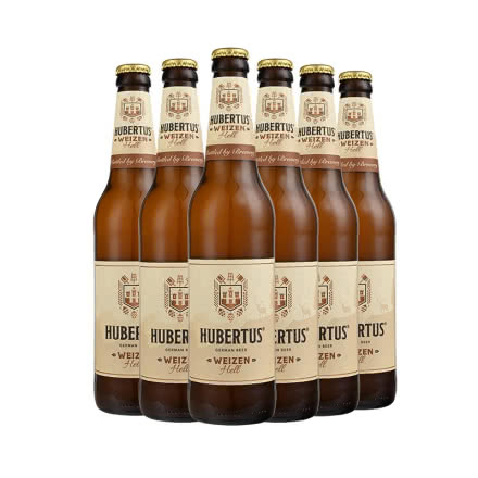 狩猎神(HUBERTUS)德国原装进口瓶装白啤酒500ml（六连包）