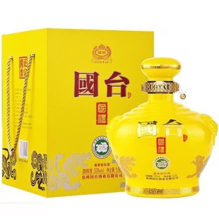 53°贵州国台酒业公司 国台国礼酒 酱香型高度白酒 1.5L