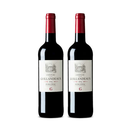 法国莱吉城堡干红葡萄酒12.5%vol750ml*2瓶礼袋装