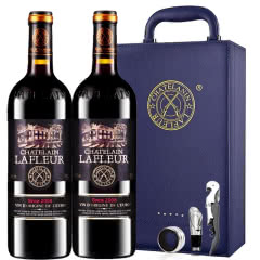 拉斐庄园2008原酒进口干红葡萄酒750ml*2瓶两支蓝色礼盒装