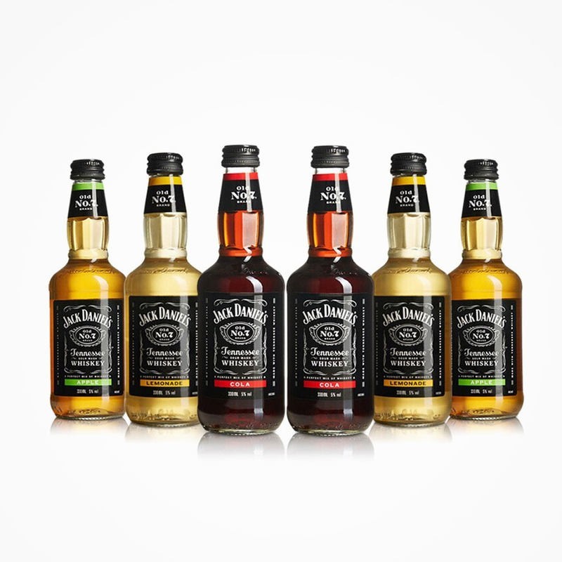 杰克丹尼Jack Daniel`s威士忌预调鸡尾酒苹果/柠檬/可乐味威士忌330ml