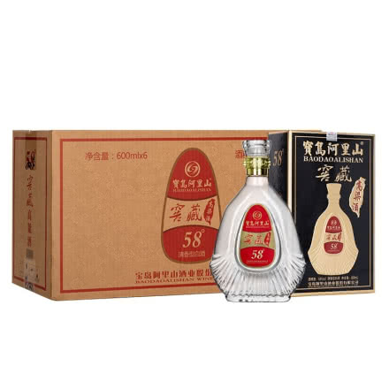 58°宝岛阿里山窖藏 高粱酒 礼盒酒 清香型600ml*6瓶 纯粮酒