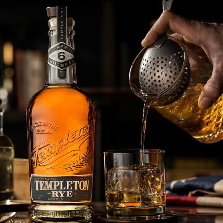 美国坦普顿洋酒 Templeton Rye Whiskey 六年陈酿黑麦威士忌750ml