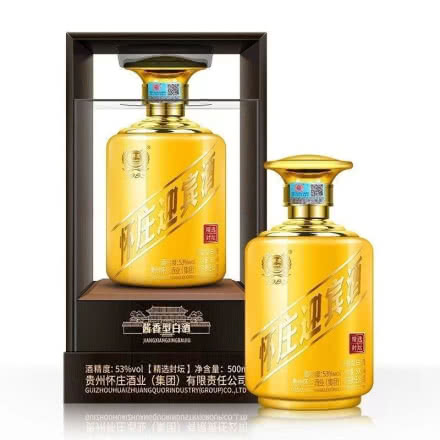 怀庄迎宾酒 精选封坛（黄坛）53度酱香型白酒500ml单瓶装
