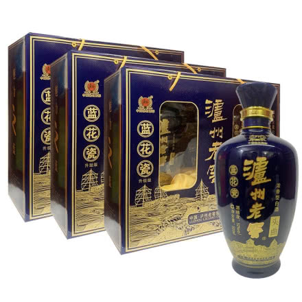 老酒 52°泸州老窖头曲 蓝花瓷 礼盒 浓香型 2012年 500mlx6瓶