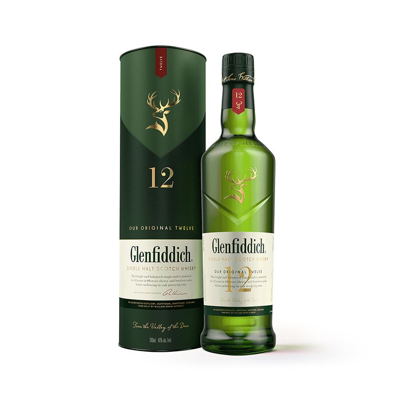 格兰菲迪（Glenfiddich）单一麦芽纯麦威士忌进口洋酒 12年 格兰菲迪700ML