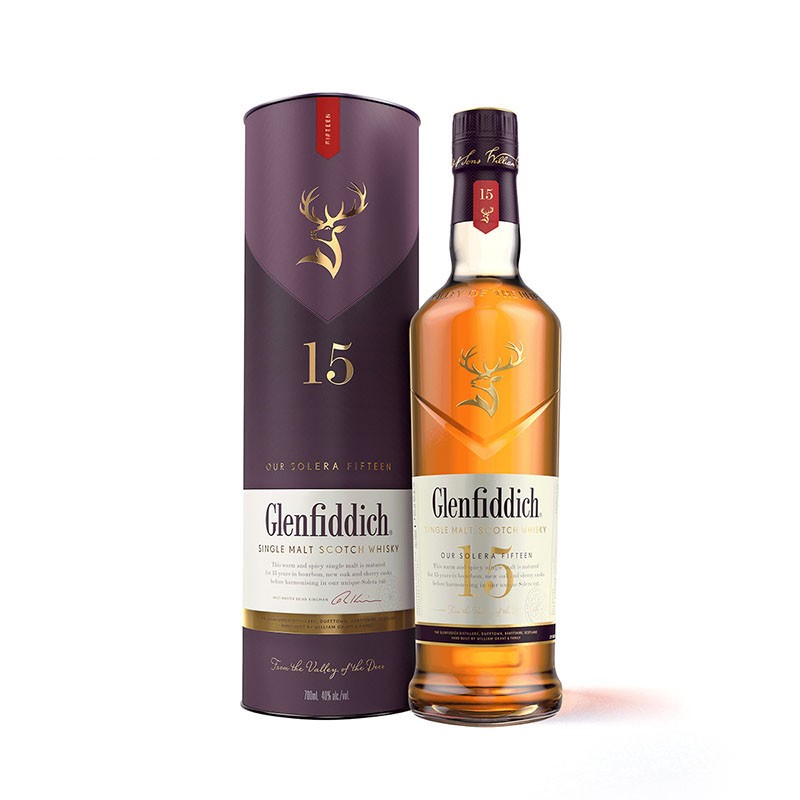 格兰菲迪（Glenfiddich）15年苏格兰 单一麦芽威士忌700ml 礼盒装 进口洋酒