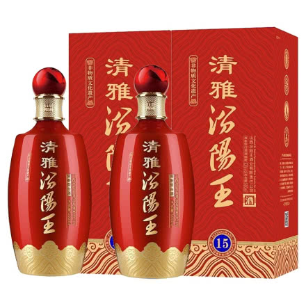山西汾阳王 53度清雅15 清香型白酒 500ml*2瓶
